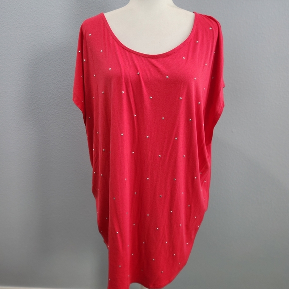Avenue Scarlet Red Blouse - Picture 1 of 5